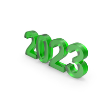 Green Glass Number 2023 PNG & PSD Images
