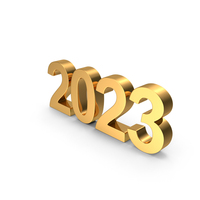 Gold Number 2023 PNG & PSD Images