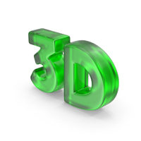 Green Acrylic 3D Symbol PNG & PSD Images