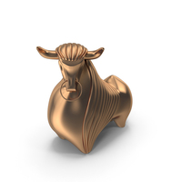 Bronze Bull Figurine PNG & PSD Images