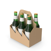 Beige Beer Bottle Carrier PNG & PSD Images