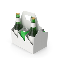 White Beer Bottle Carrier PNG & PSD Images