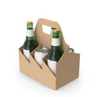 Beige Beer Bottle Carrier PNG & PSD Images