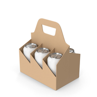 Bottle Carrier With Aluminium Cans PNG & PSD Images