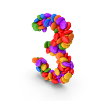 Candy Number 3 PNG & PSD Images
