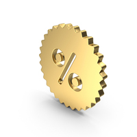 Gold Percentage Icon PNG & PSD Images