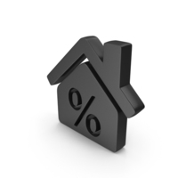 Percent Loan Home Black PNG & PSD Images