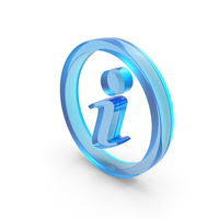 Circular Blue Glass Info Symbol PNG & PSD Images