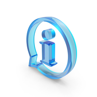 Blue Glass Info Chat Symbol PNG & PSD Images