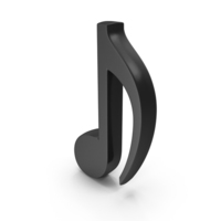 Eighth Note Symbol Logo Icon Black PNG & PSD Images