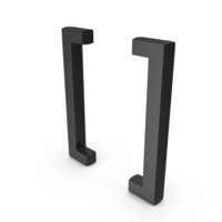 Open and Closed Bracket Icon Black PNG & PSD Images
