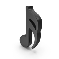 Sixteenth Note Symbol Black PNG & PSD Images