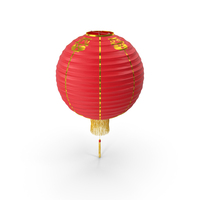 Red Paper Chinese Lantern with Tassel PNG & PSD Images