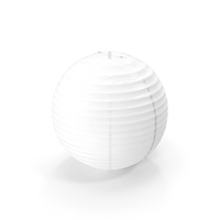 Round Paper Lantern White PNG & PSD Images