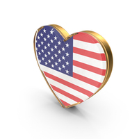 USA Heart Flag PNG & PSD Images