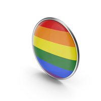 徽章LGBT Rainbow Flag PNG和PSD图像