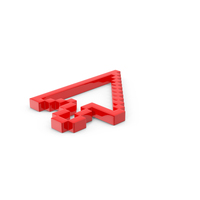 Red Pixelated Arrow PNG & PSD Images