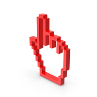 Hand Cursor Empty Red PNG & PSD Images