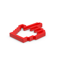 Hand Cursor Empty Side Red PNG & PSD Images