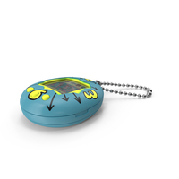 Retro Tamagotchi Bandai Yellow Blue PNG & PSD Images