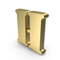 Stencil Font H Gold PNG & PSD Images