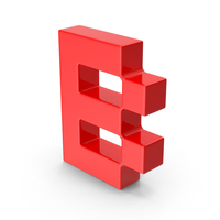 Red Pixel Letter B PNG & PSD Images