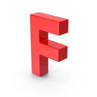 Red Pixel Letter F PNG & PSD Images