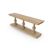 15TH C. Dual Baluster Oak Console PNG & PSD Images