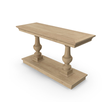 15TH C. Dual Baluster Oak Console PNG & PSD Images