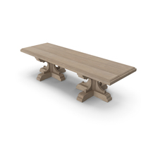 17TH C. French Bastide Oak Rectangular Dining Table PNG & PSD Images