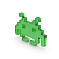 Space Invaders Green PNG & PSD Images