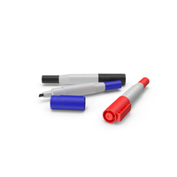 3 Double-Ended Markers PNG & PSD Images