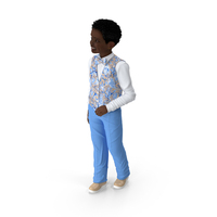 Black Child Boy Party Style Pose PNG & PSD Images