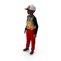 Black Child Boy Street Style PNG & PSD Images