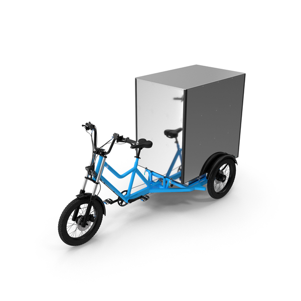 Commercial Grade Electric Trike with Cargo Box PNG & PSD Images