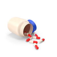 Pills Scattered From The Bottle PNG & PSD Images