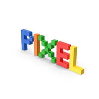 Colorful Pixel Font Pixel Text PNG & PSD Images