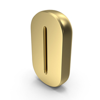 Font Impact O Gold PNG & PSD Images