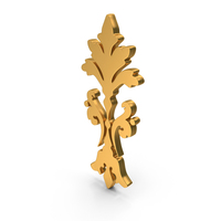 Gold Floral Design Element PNG & PSD Images