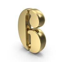 Stencil Font 6 Gold PNG & PSD Images