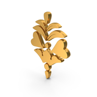 Gold Flower Design Element PNG & PSD Images
