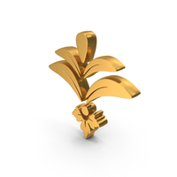 Golden Floral Design Element PNG & PSD Images