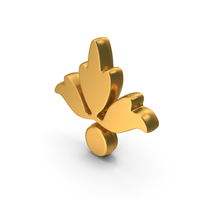 Gold Modern Flower Element PNG & PSD Images