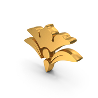 Gold Modern Leaf Frame Element PNG & PSD Images