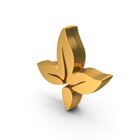 Gold Modern Leaves Frame Element PNG & PSD Images