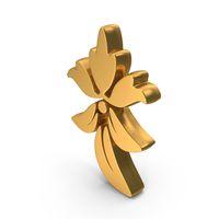 Gold Modern Leaf Frame Element PNG & PSD Images