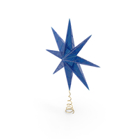 Christmas Blue Star Tree Topper PNG & PSD Images
