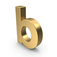 Gold Lowercase Alphabet B PNG & PSD Images