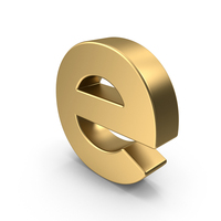 Gold Lowercase Alphabet E PNG & PSD Images