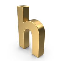 Gold Lowercase Alphabet H PNG & PSD Images